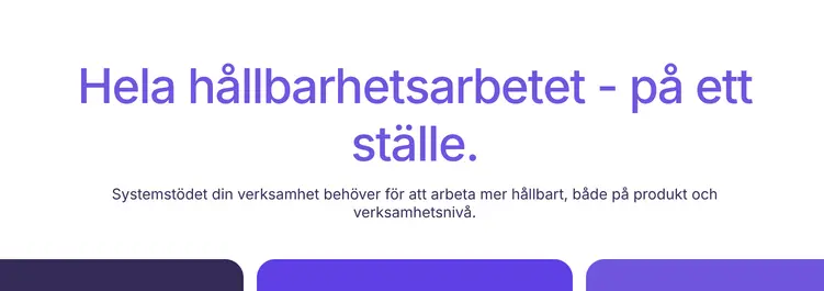 Skärmdump av EasySteps ABs webbplats
