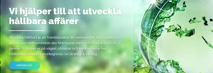 Skärmdump av Bright Planet ABs webbplats