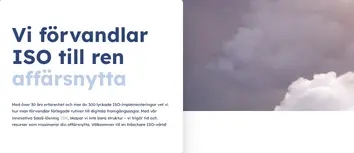 Skärmdump av Clarendos webbplats