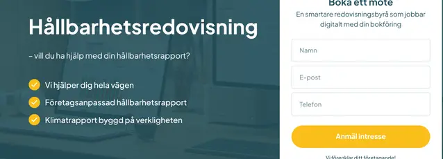 Skärmdump av Slipp Redovisings webbplats